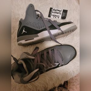 Black & Grey Jordan's